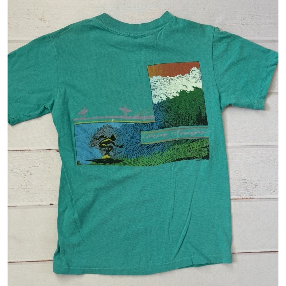 Vintage Ocean Pacific Men's Single Stitch Surf Beach Graphic T-shirt Small - Picture 1 of 7
